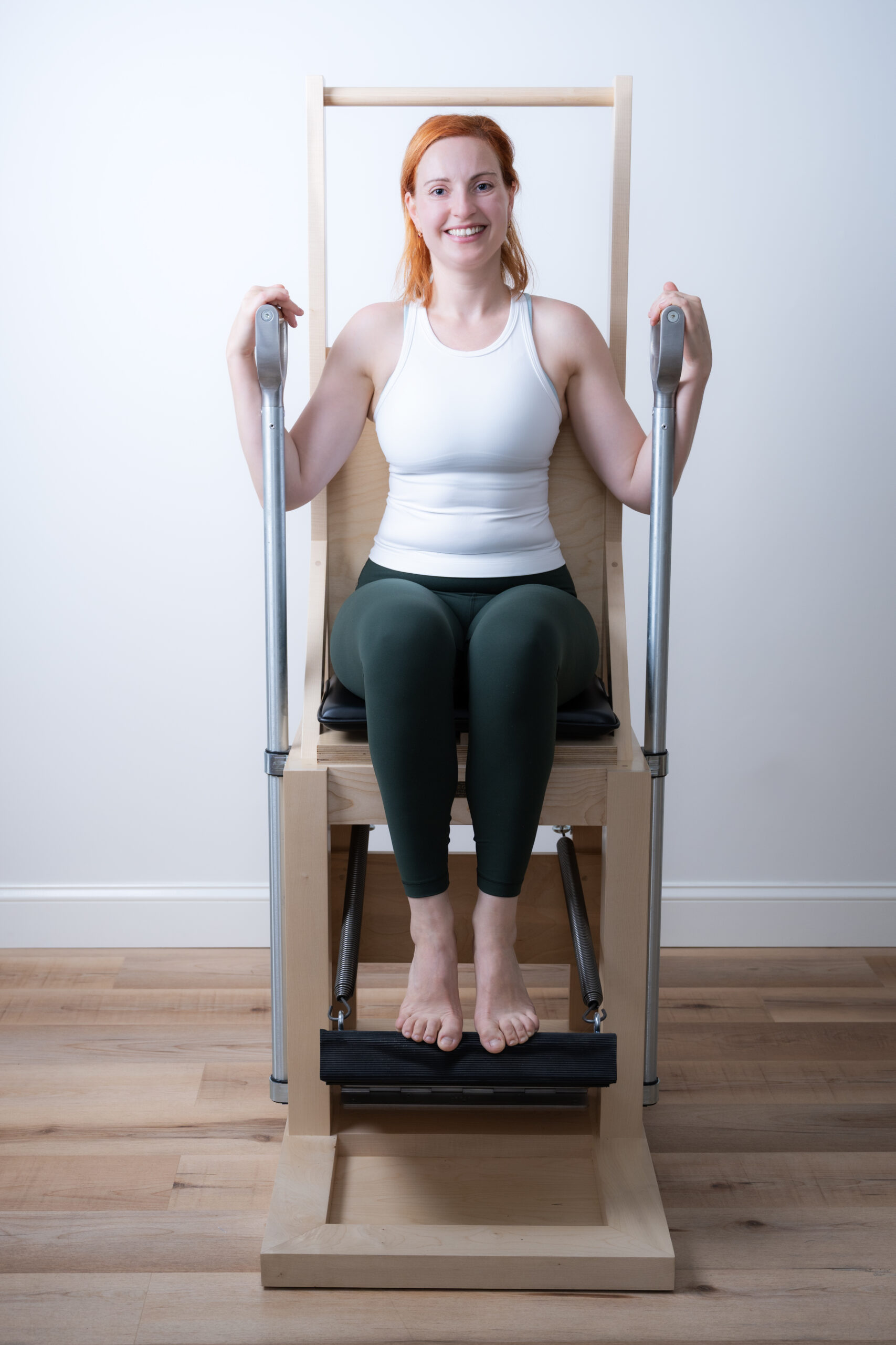 Katya Almog on the Wunda Chair at Life By Pilates studio in Old Tappan, NJ